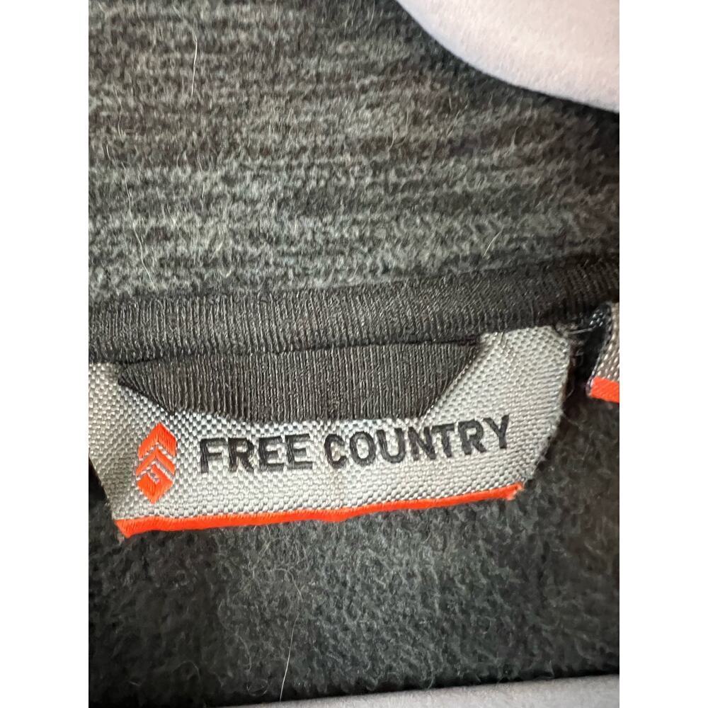 Free Country Grey Men's Black Fleece Jacket Size Large - Picture 5 of 5
